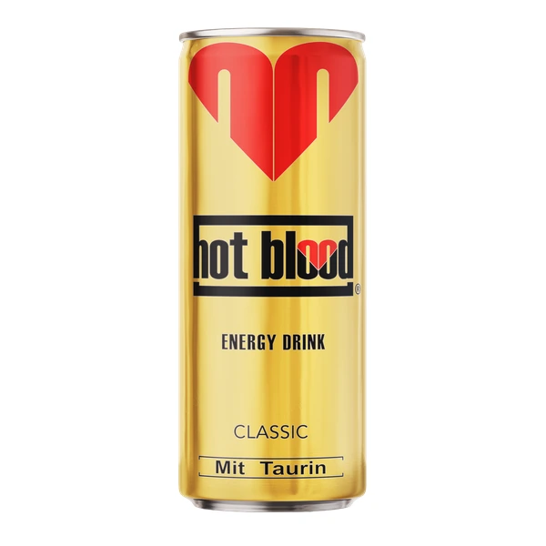 Hot Blood Energy Classic in geschlossener Verpackung – Produktfoto