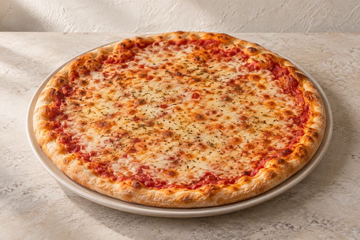 Margherita mit Tomatensauce, Käse und Oregano
