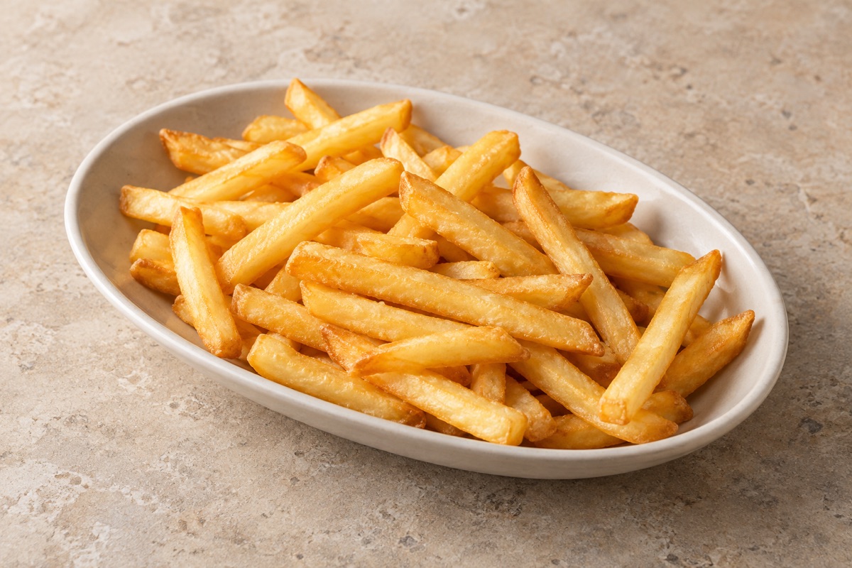 Eine Portion Pommes ohne Sauce oder zusätzliche Beilagen